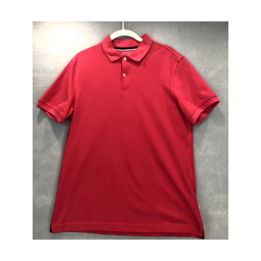 Mens Classic Polo Cotton Stretch Shirt Size Small Preppy Raspberry Pink